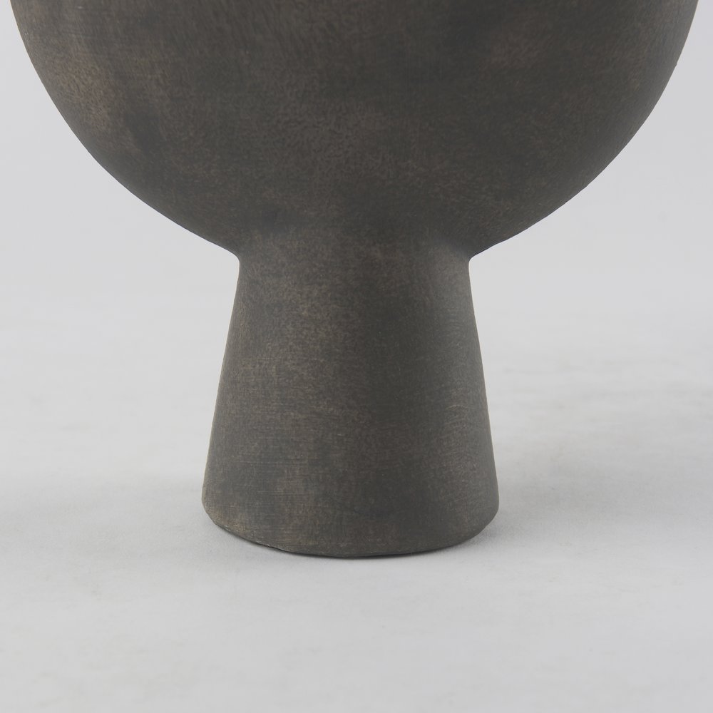 Kaz 6.7L x 5.5W x 11.2H Earthy Brown Ceramic Vase. Picture 3