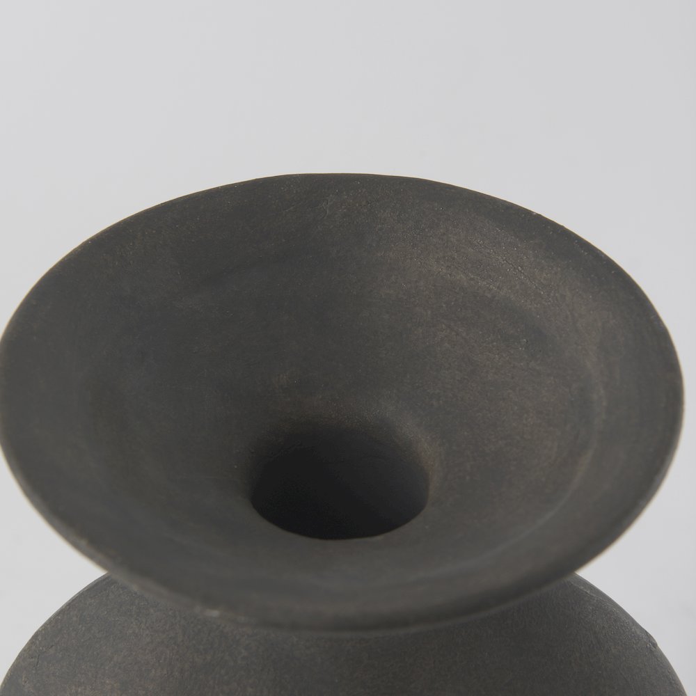 Kaz 6.7L x 5.5W x 11.2H Earthy Brown Ceramic Vase. Picture 12
