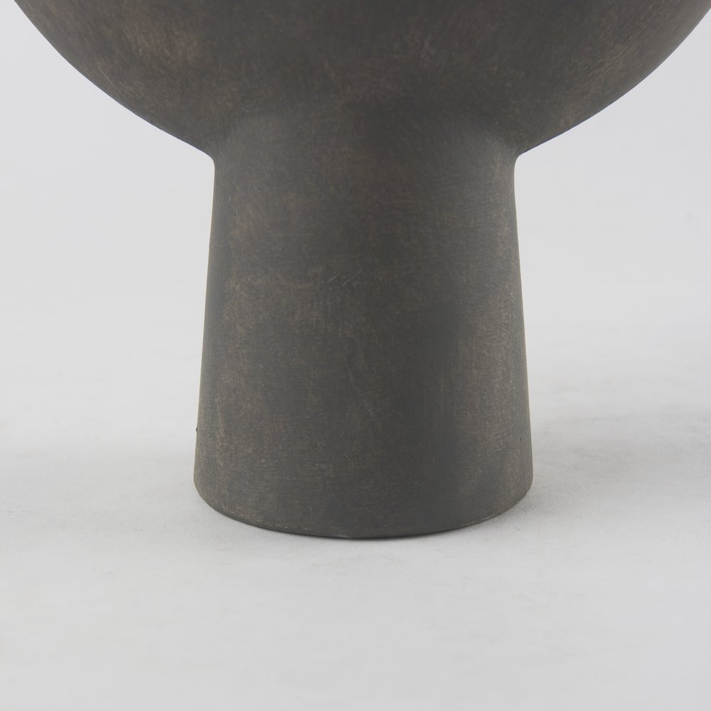 Kaz 8.3L x 3.9W x 16.7H Earthy Brown Ceramic Vase. Picture 3