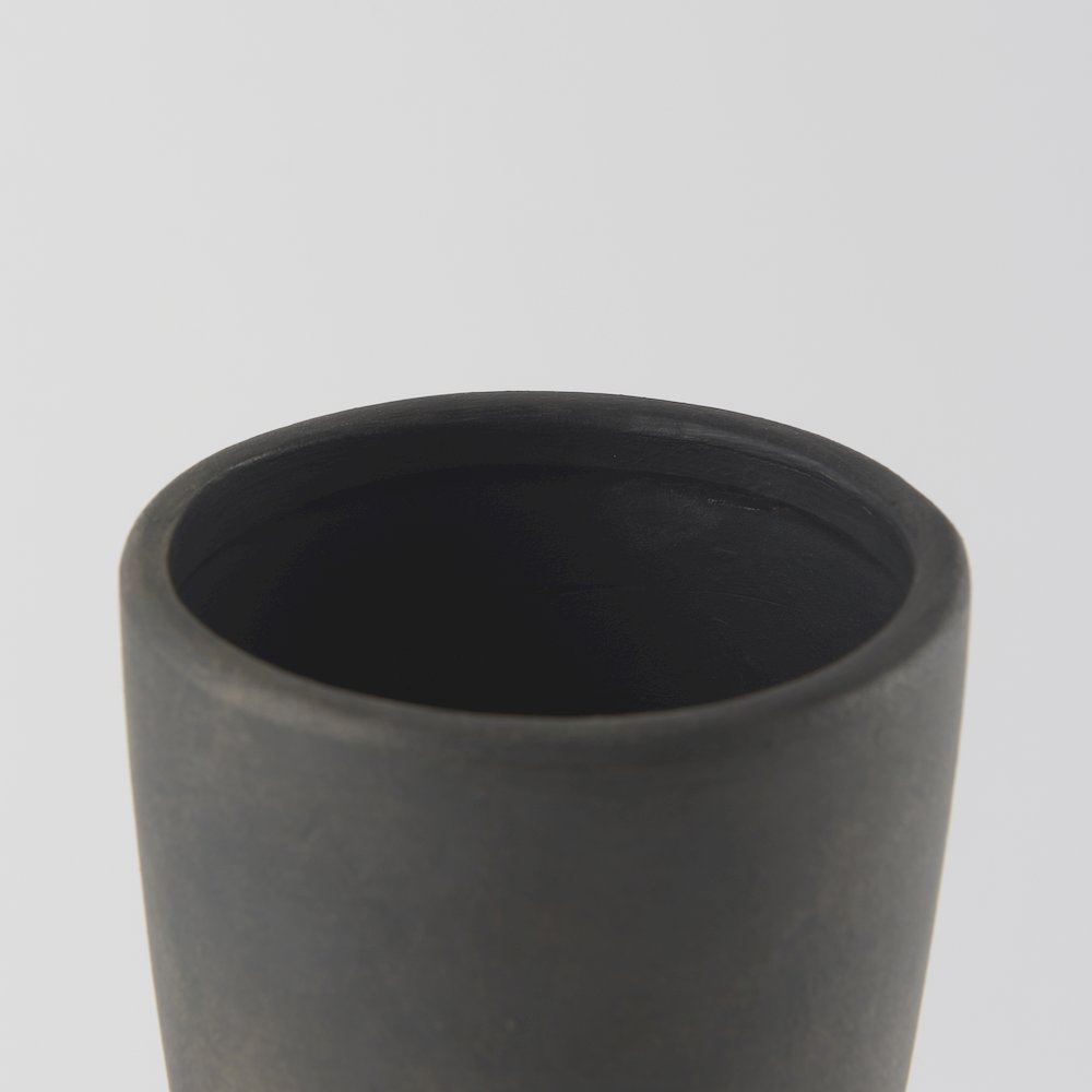 Kaz 8.3L x 3.9W x 16.7H Earthy Brown Ceramic Vase. Picture 12