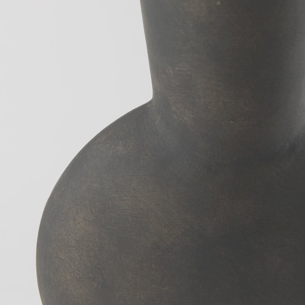 Kaz 8.3L x 3.9W x 16.7H Earthy Brown Ceramic Vase. Picture 13