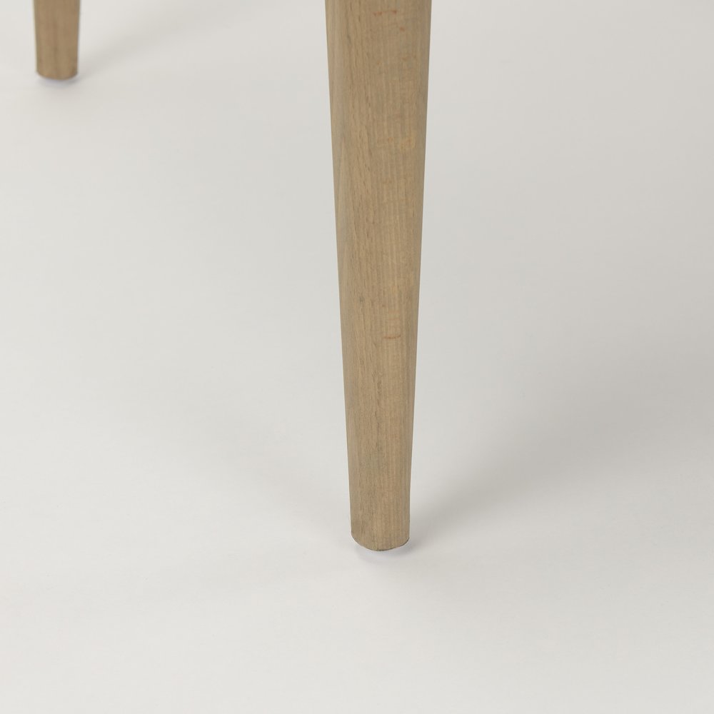 Cream Upholstery Solid Wood Armless Dining Chair. Picture 5
