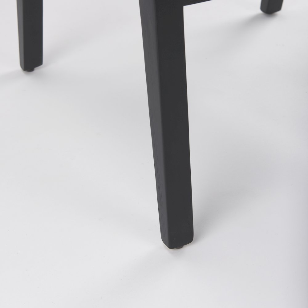 Beige Fabricblack Wood Dining Chair. Picture 4