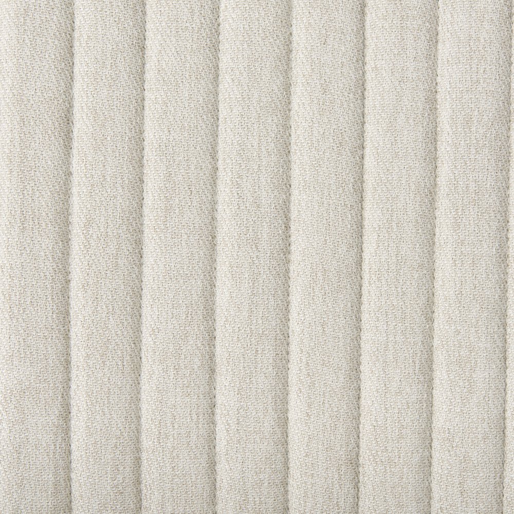 Cream Upholstered And Black-Brown Wood Armless Dining Chair. Picture 9