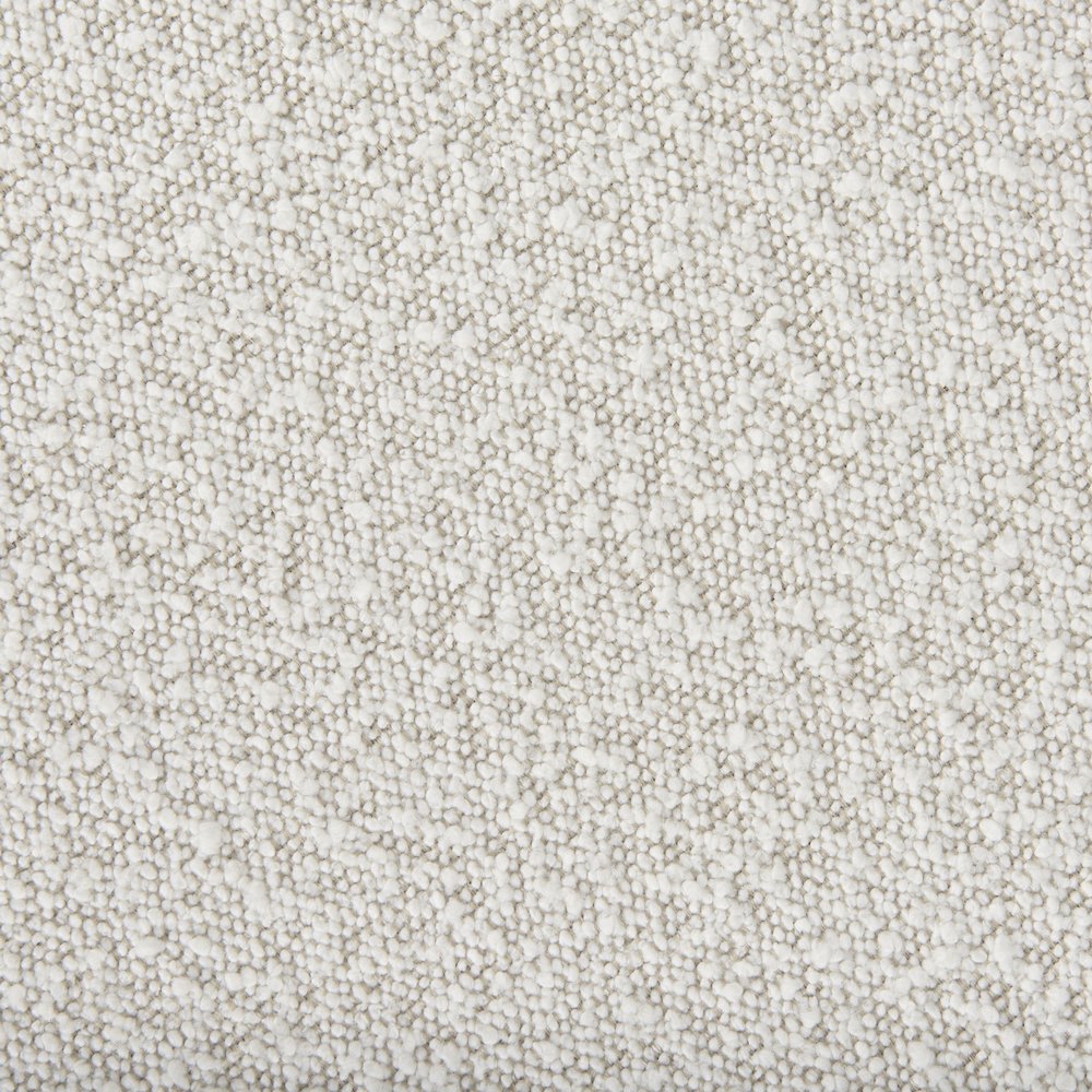 Amelia Cream BoucleBlack Metal Upholstered Pouf. Picture 7