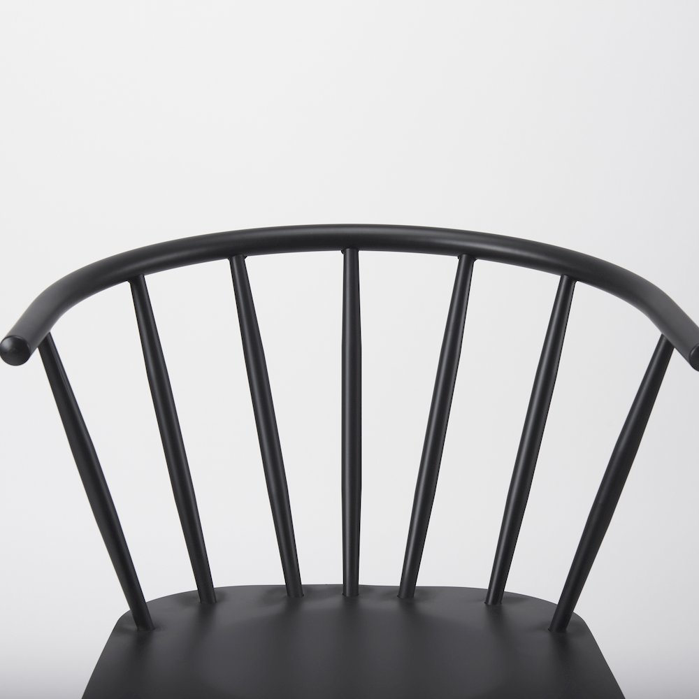 Black Metal Dining Chair. Picture 2