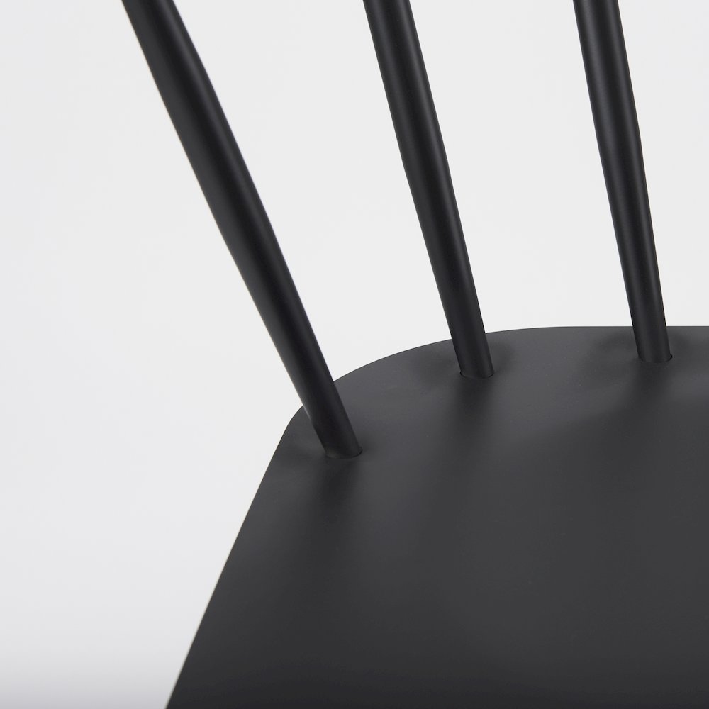 Black Metal Dining Chair. Picture 4