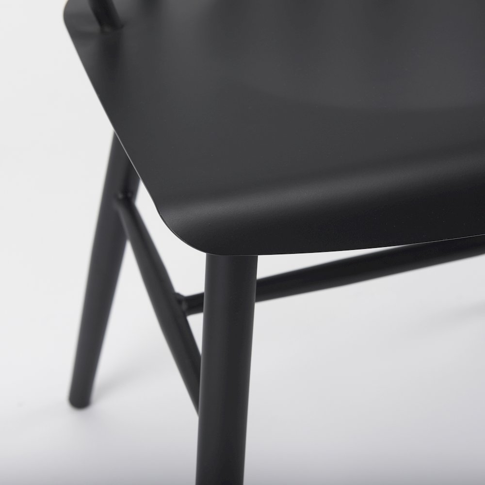 Black Metal Dining Chair. Picture 6