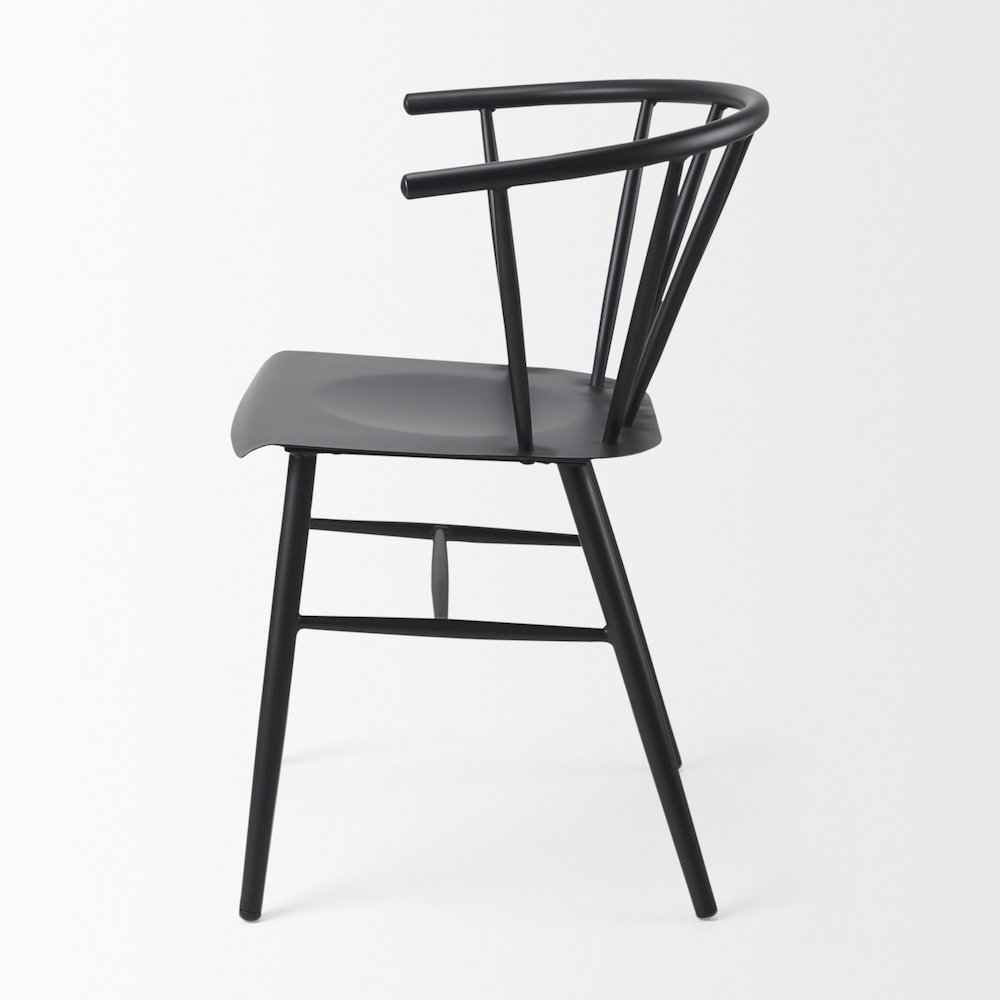 Black Metal Dining Chair. Picture 13