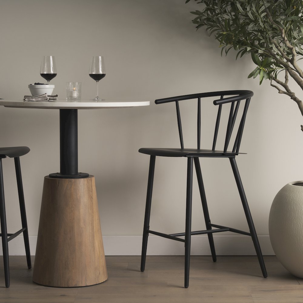 Black Metal Counter Stool. Picture 8