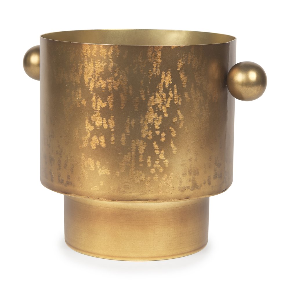 Juno 8.5H Large Gold Iron Vase. Picture 1