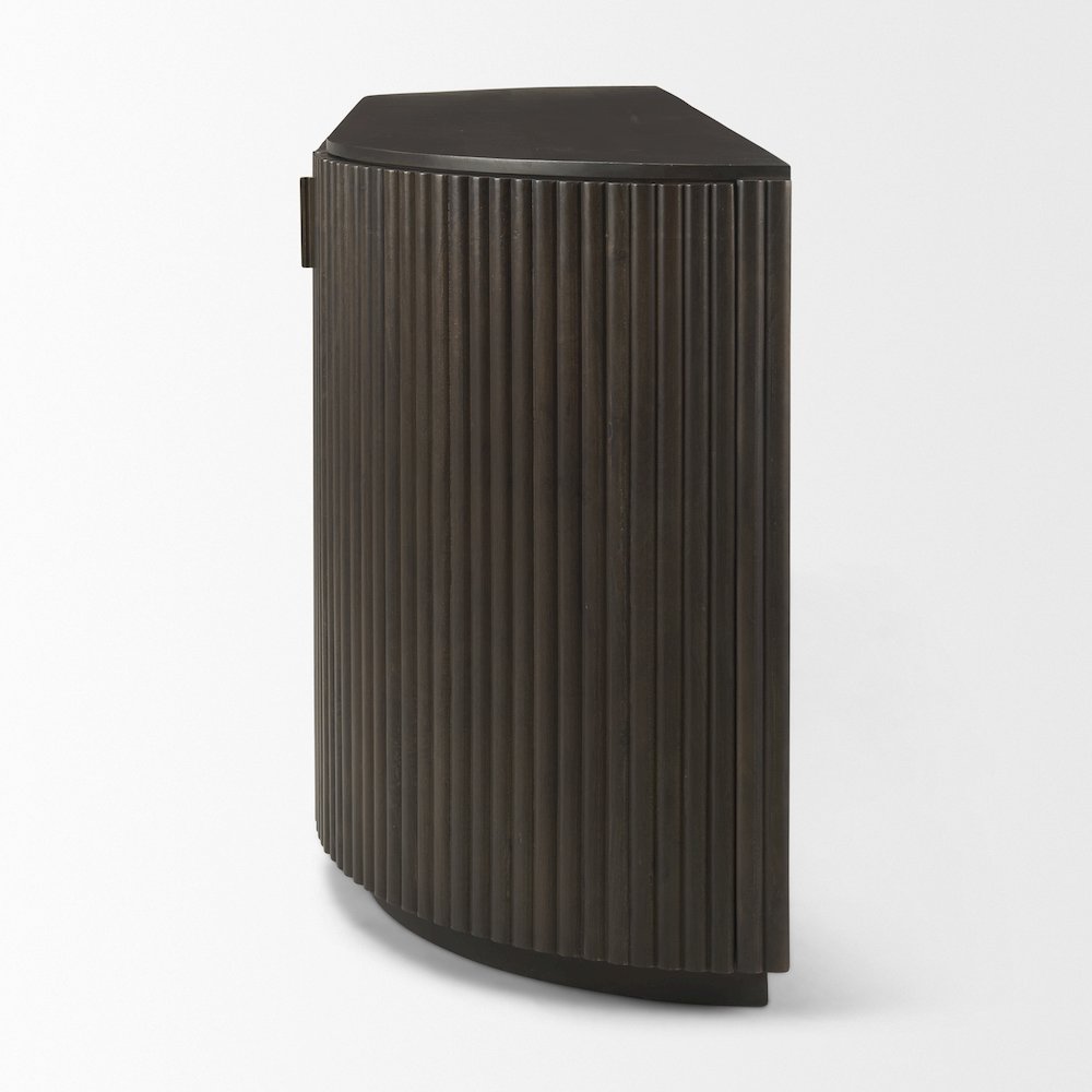 Terra 72L x 18W x 32H Dark Brown Wood Fluted Sideboard. Picture 9