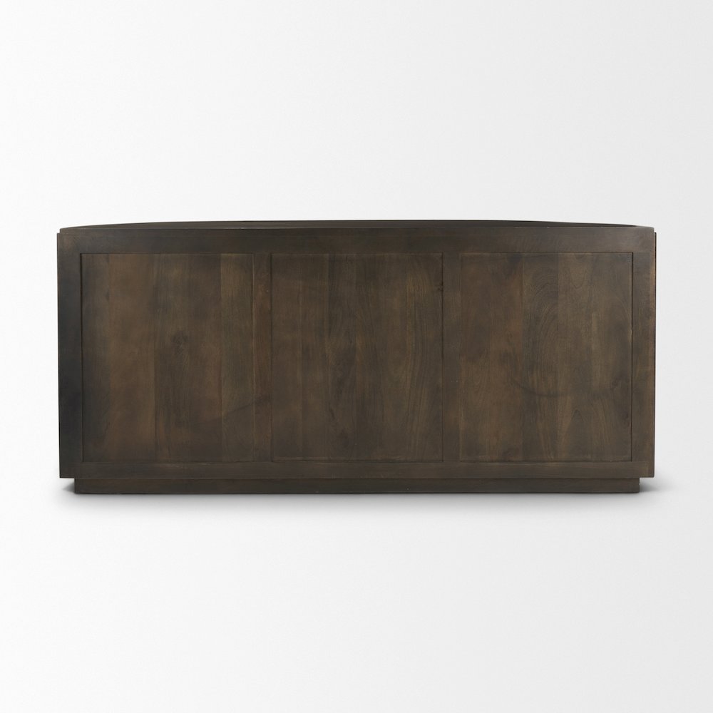 Terra 72L x 18W x 32H Dark Brown Wood Fluted Sideboard. Picture 10