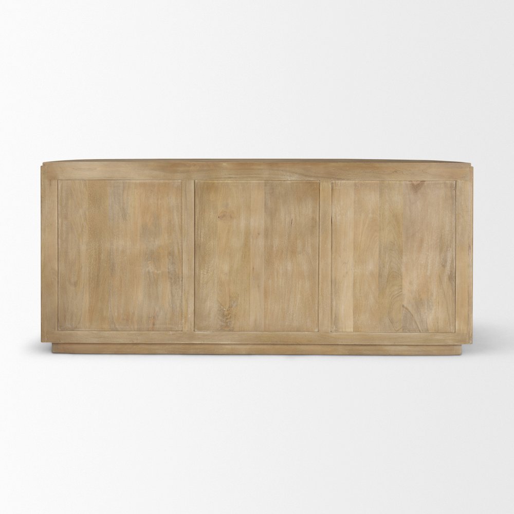 Terra Light Brown Wood Fluted Sideboard. Picture 10