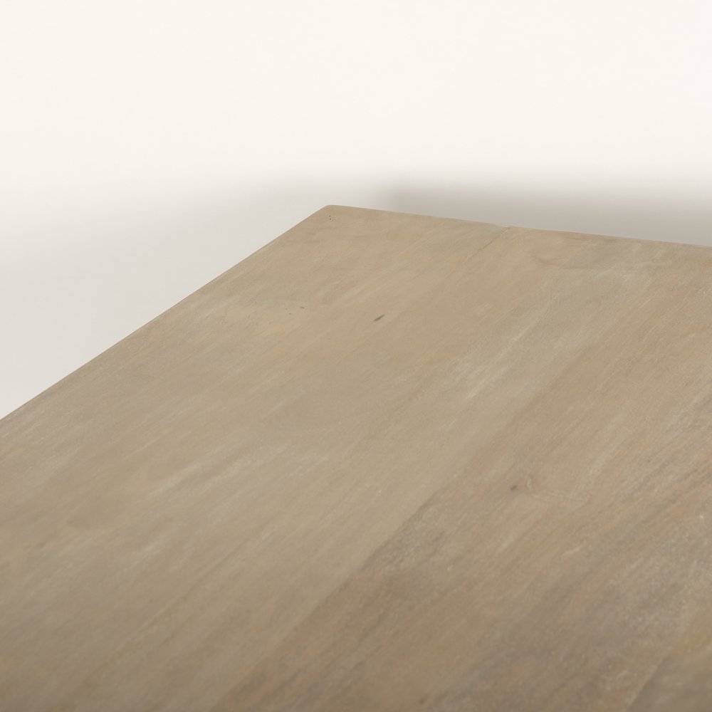 Grier 84L Light Brown Wood Cane Dining Table. Picture 7