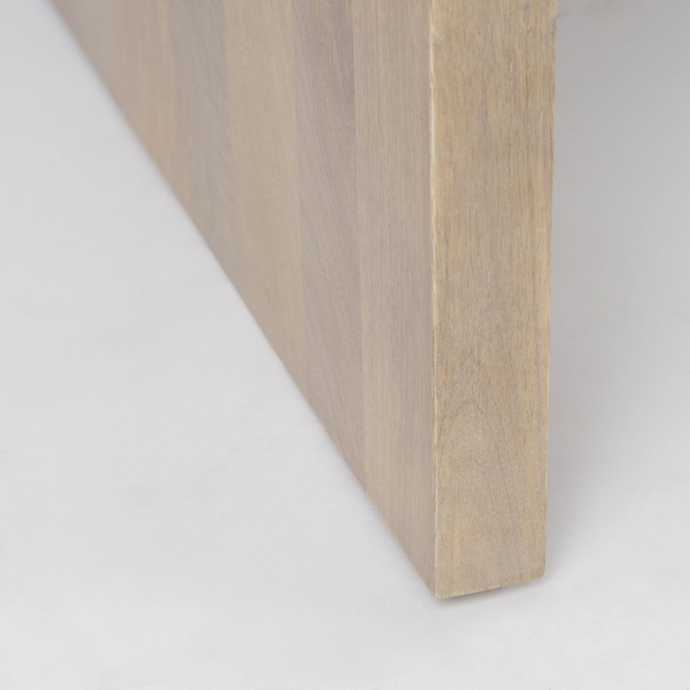 48.0L X 28.0W X 16.0H Light Brown Wood And White Marble Coffee Table. Picture 8