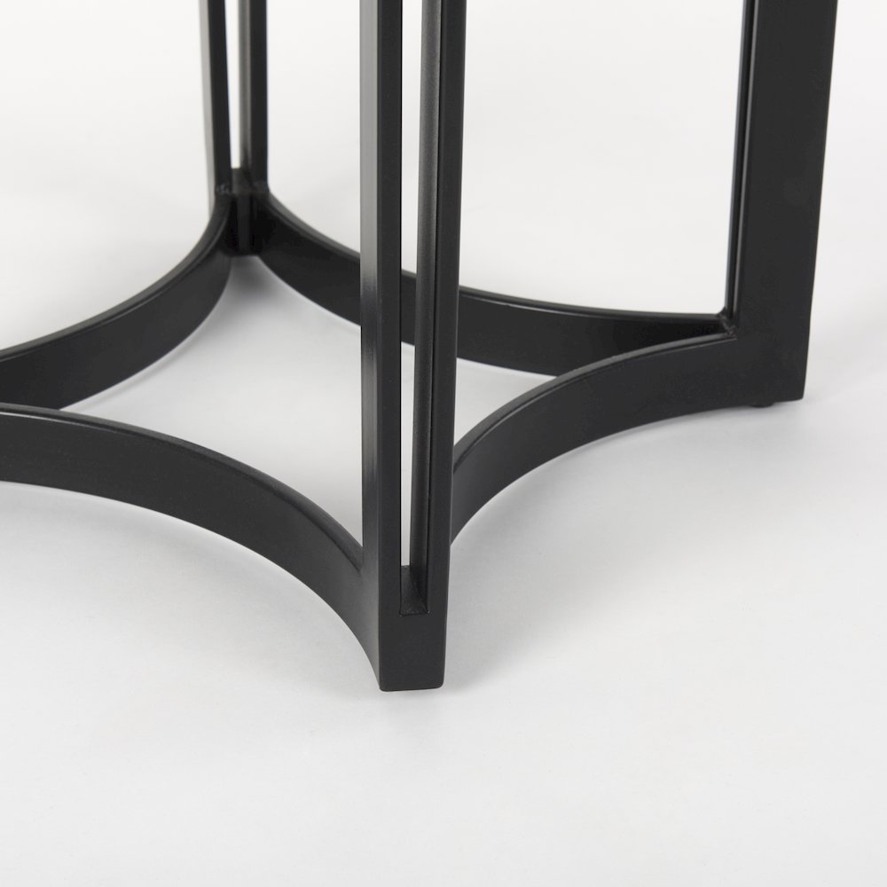 Tanner Marble & Matte Black Bistro Table. Picture 7