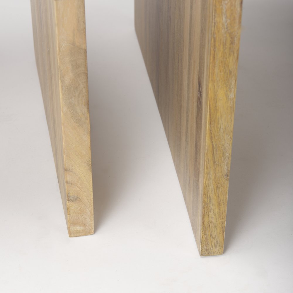 20.0L X 20.0W X 24.0H Set Of 2 Cottage Wood Nesting Accent Tables. Picture 8