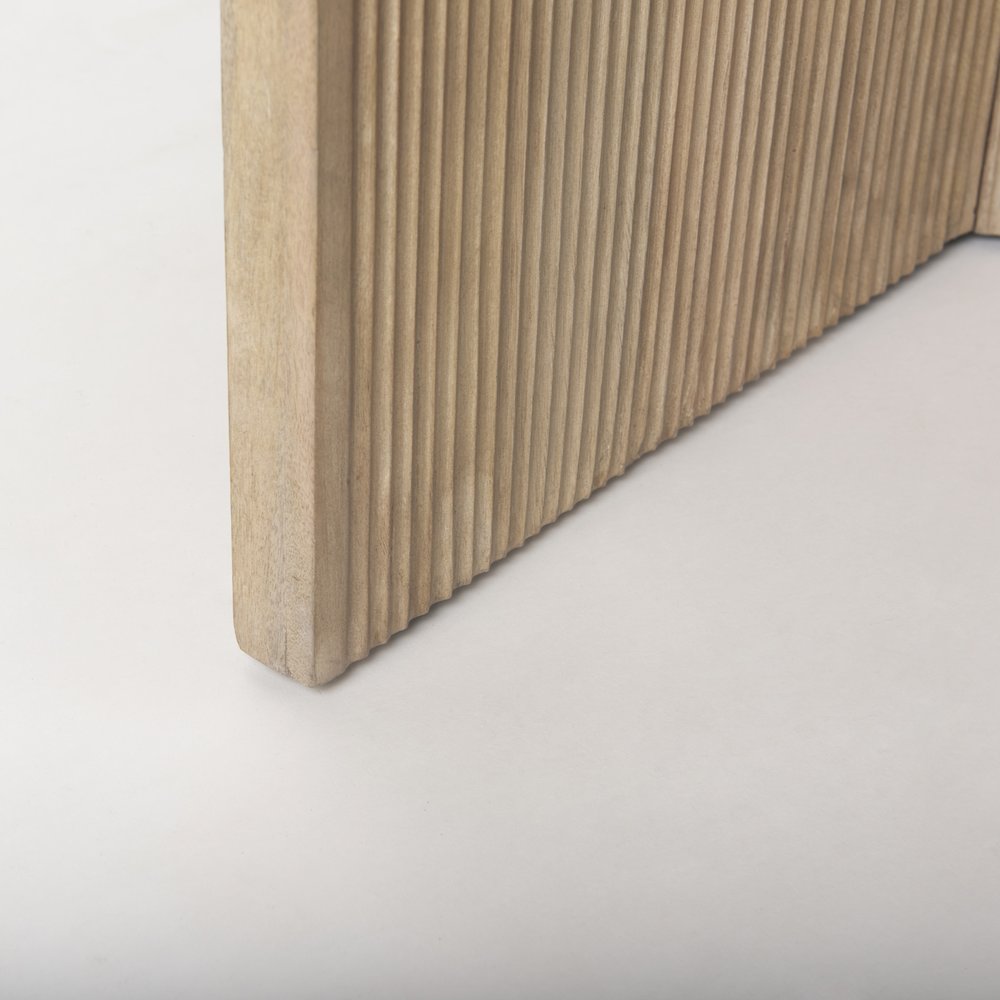 Marble Tabletop Fluted Light Wood Base Foyer Accent Table. Picture 7