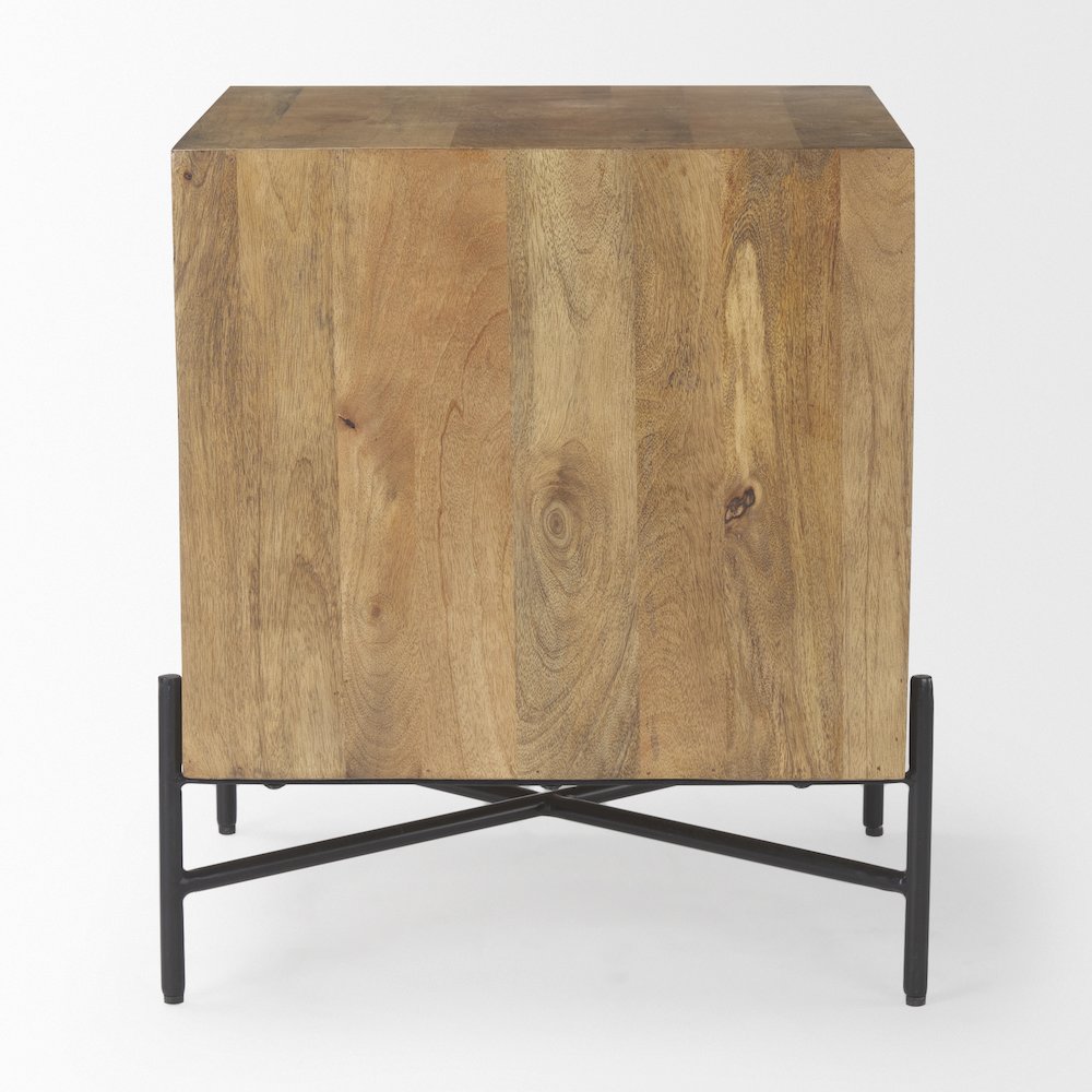 Cairo 22.0L x 22.0W x 26.0H Wood 2 Drawer Accent table. Picture 4