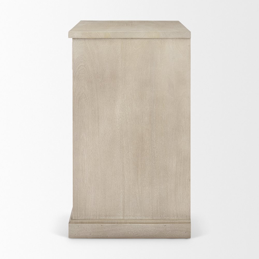 Beige Woodblack Accents 2 Door Accent Cabinet. Picture 7