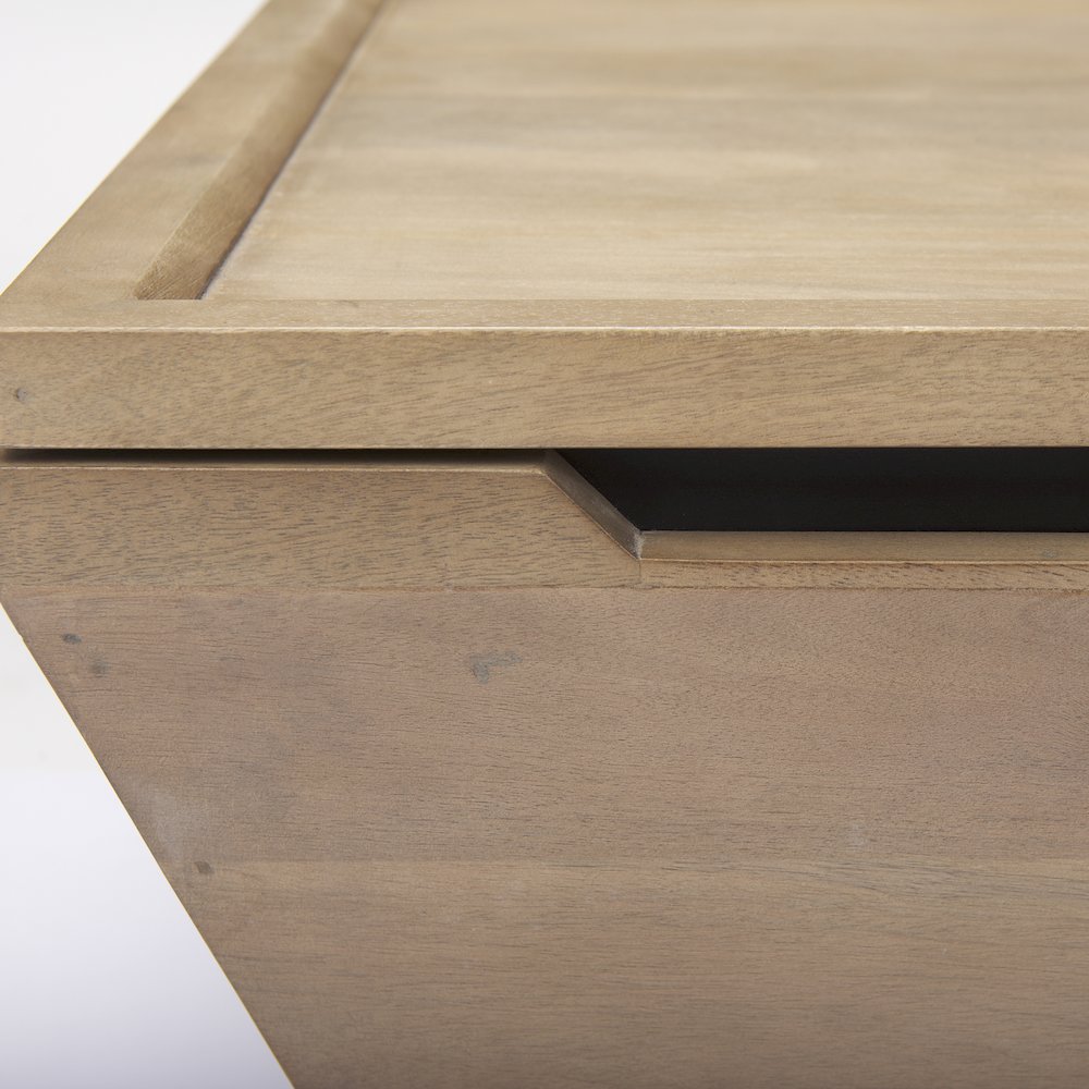 41.0L X 41.0W X 16.0H Brown Wood Angular Coffee Table. Picture 2