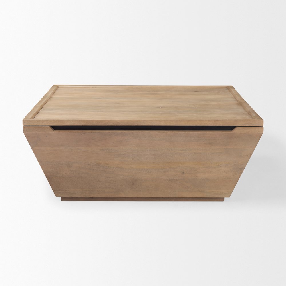 41.0L X 41.0W X 16.0H Brown Wood Angular Coffee Table. Picture 8
