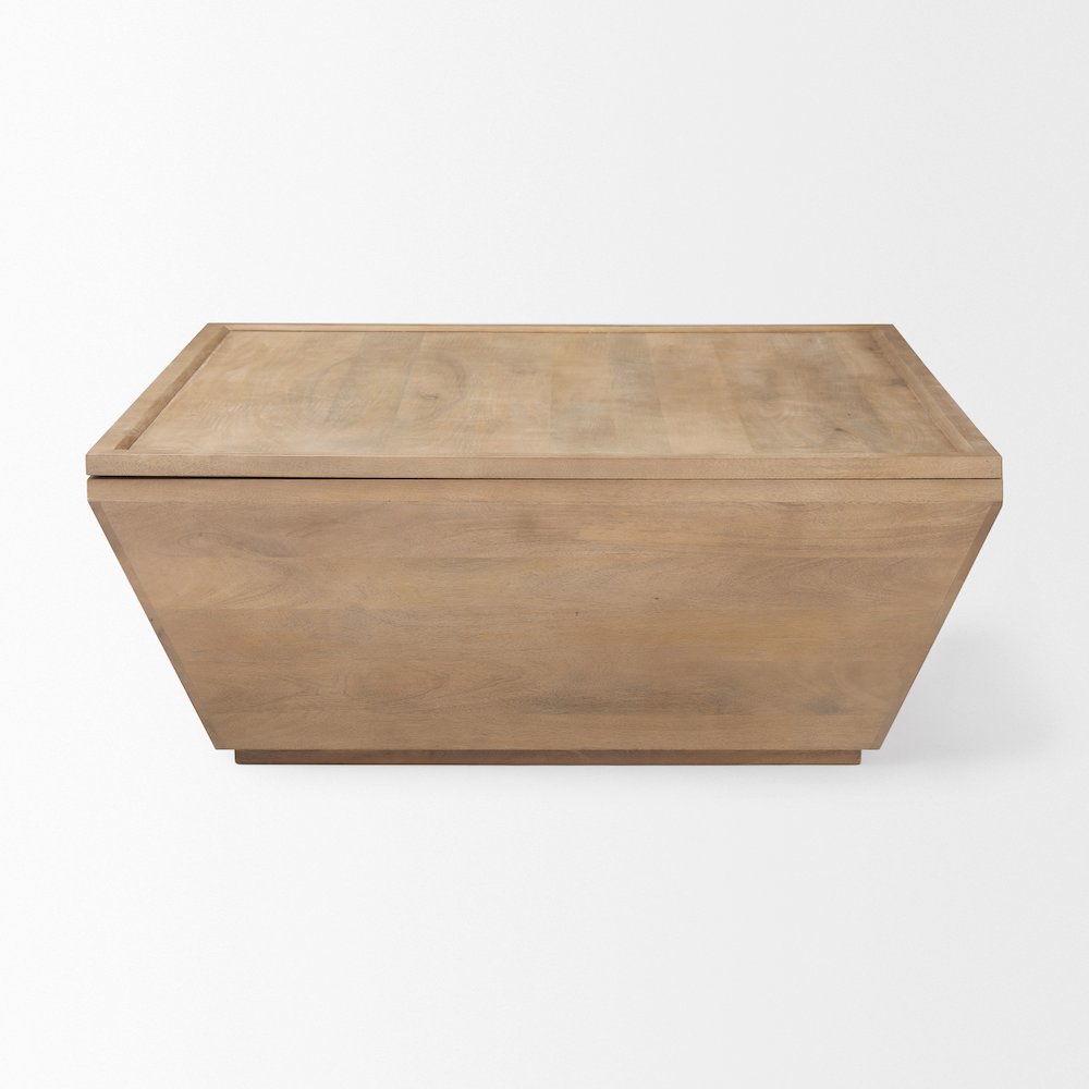41.0L X 41.0W X 16.0H Brown Wood Angular Coffee Table. Picture 9