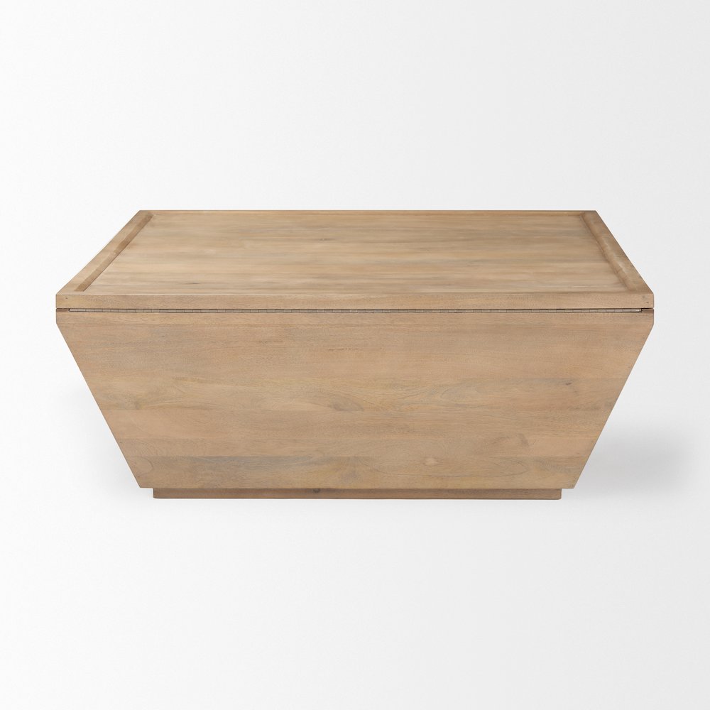 41.0L X 41.0W X 16.0H Brown Wood Angular Coffee Table. Picture 10