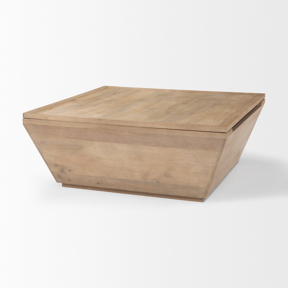 41.0L X 41.0W X 16.0H Brown Wood Angular Coffee Table. Picture 11