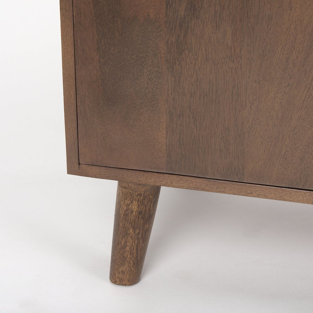 Lillie Medium Brown Wood 4 Door Tray Top Sideboard. Picture 3