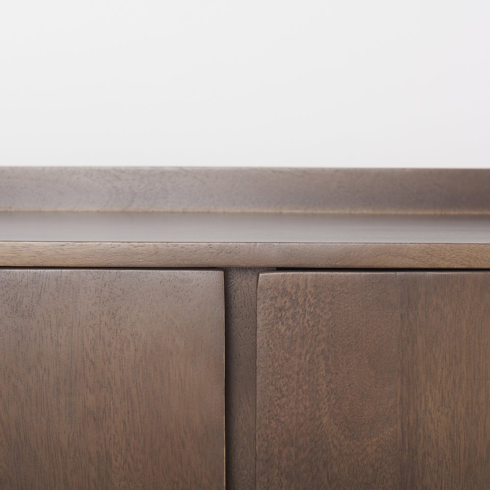 Lillie Medium Brown Wood 4 Door Tray Top Sideboard. Picture 13