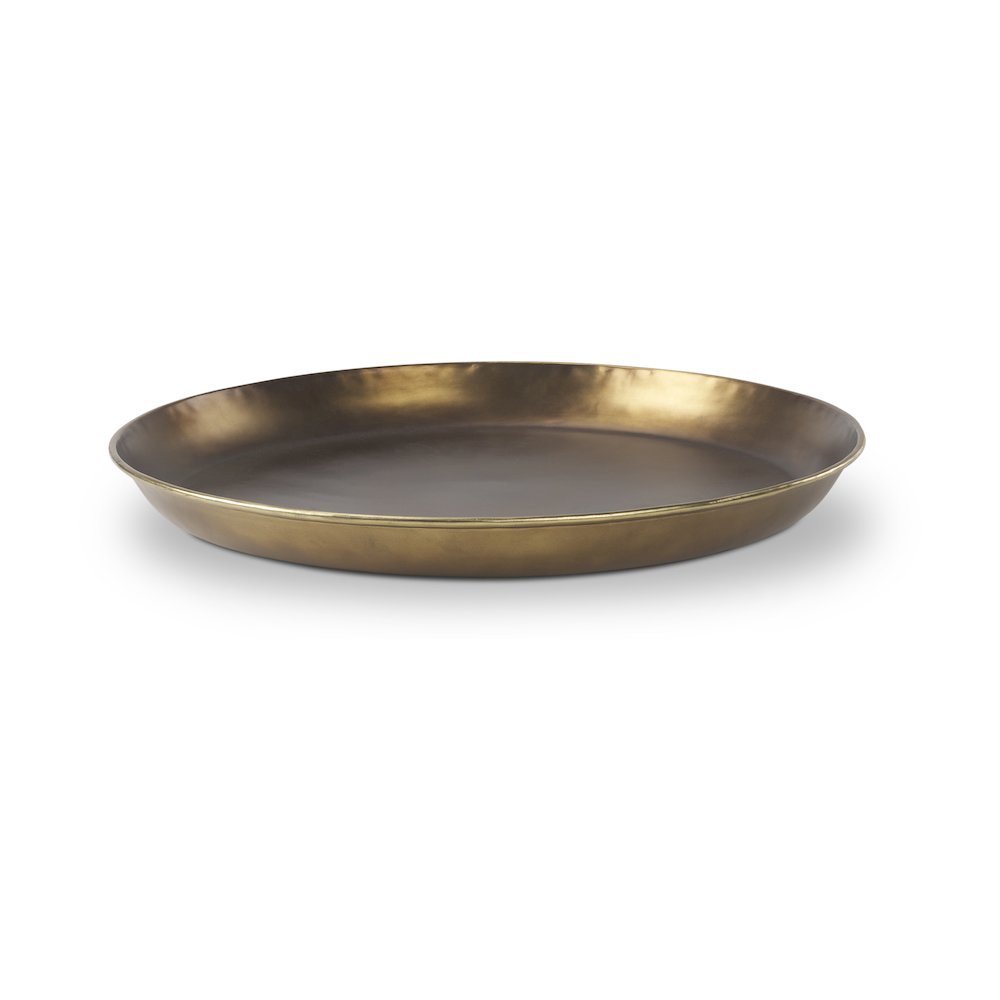 Eagan 24.0L x 24.0W x 2.0H Brass Aluminium Tray Large. Picture 1