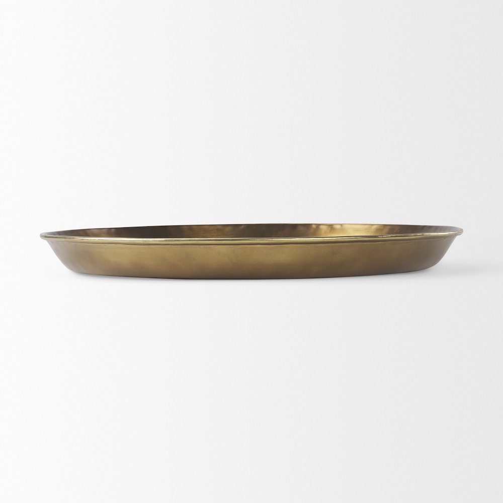 Eagan 24.0L x 24.0W x 2.0H Brass Aluminium Tray Large. Picture 5