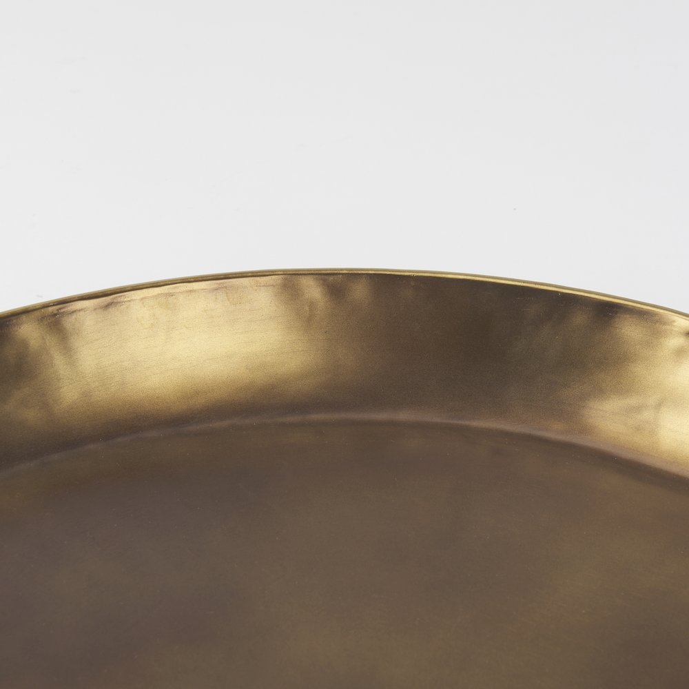 Eagan 24.0L x 24.0W x 2.0H Brass Aluminium Tray Large. Picture 6