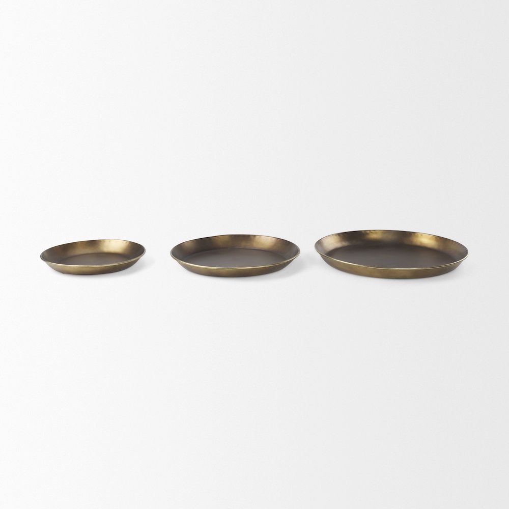 Eagan 24.0L x 24.0W x 2.0H Brass Aluminium Tray Large. Picture 10