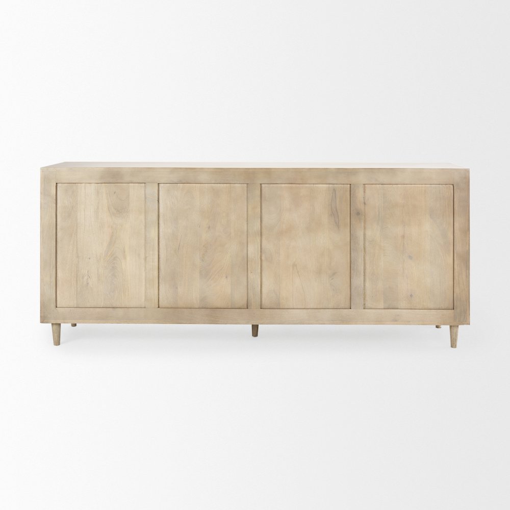 Tucker Light Brown Wood Carved Arch Pattern 4 Door Sideboard. Picture 10