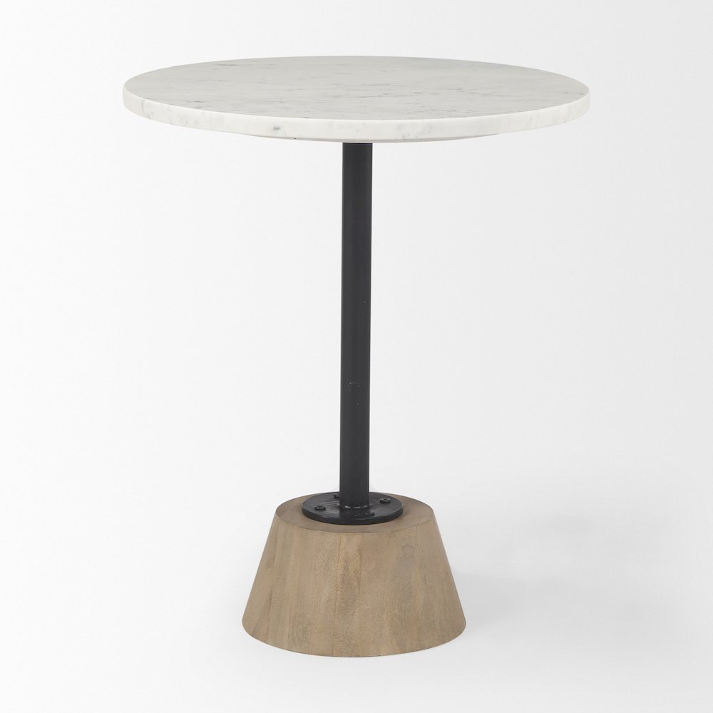 Maxwell Marble Top Pedestal End/Side Table. Picture 2