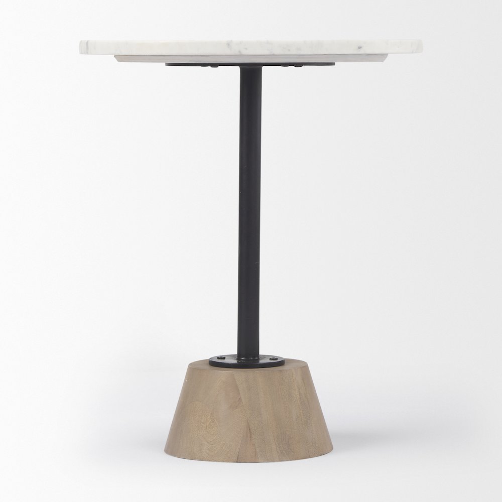 Maxwell Marble Top Pedestal End/Side Table. Picture 3