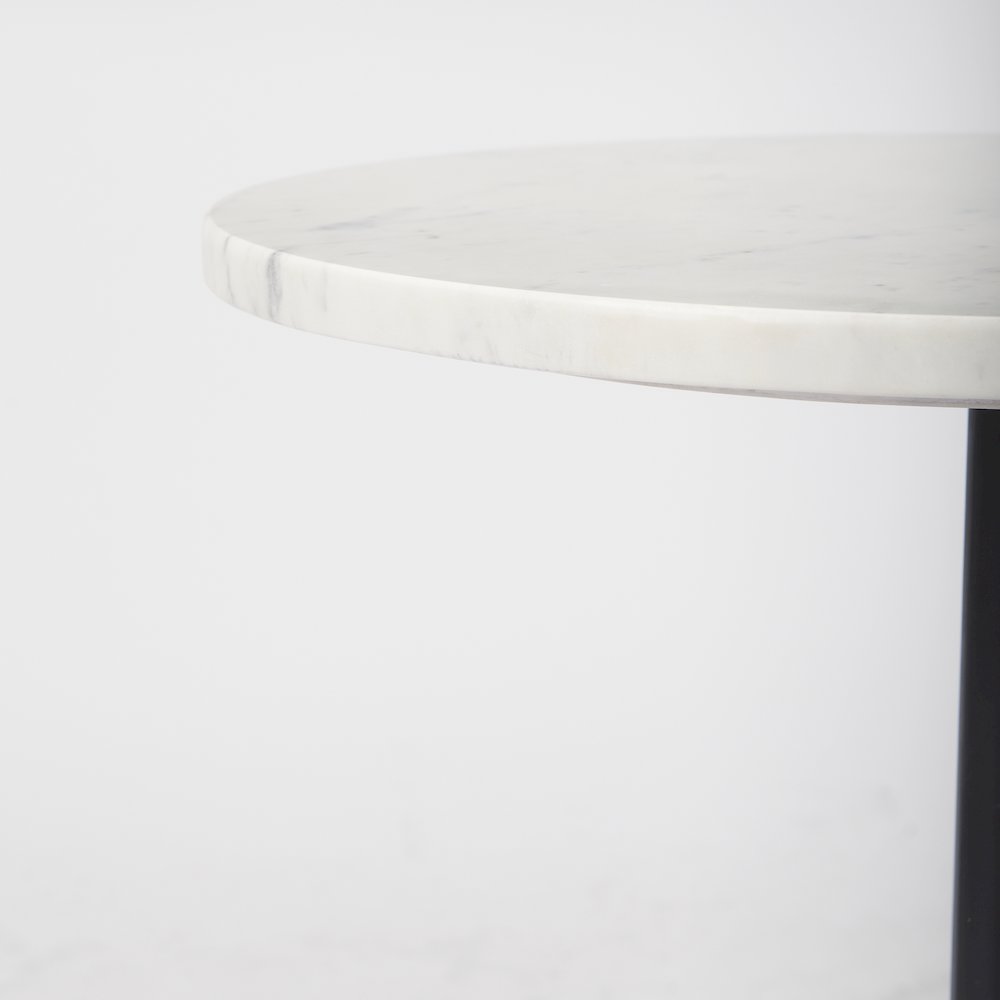 Maxwell Marble Top Pedestal End/Side Table. Picture 5