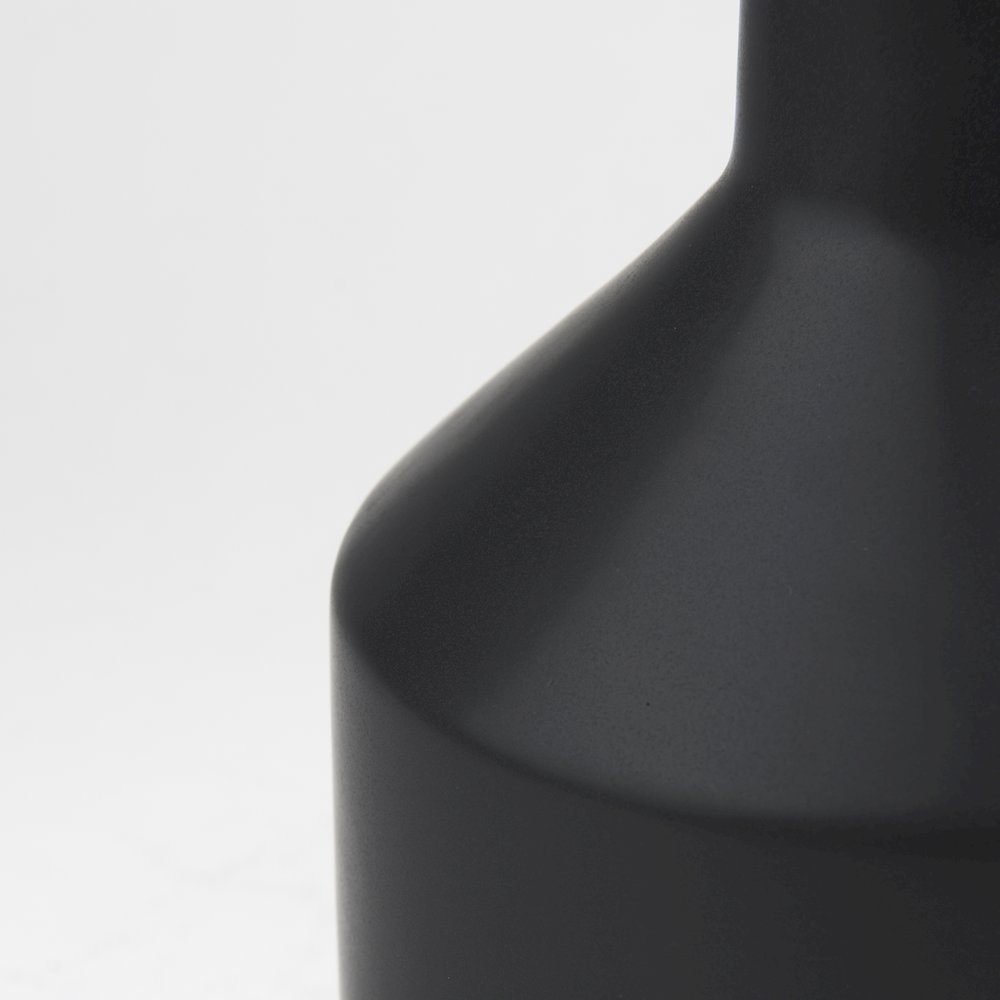 Burton 17.1H Large Matte Black Ceramic Jug Vase. Picture 2