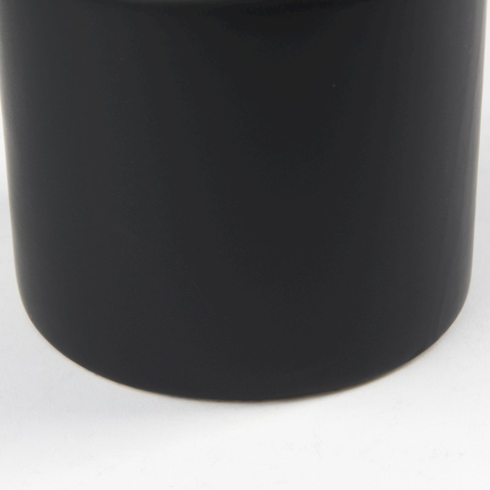 Burton 17.1H Large Matte Black Ceramic Jug Vase. Picture 3