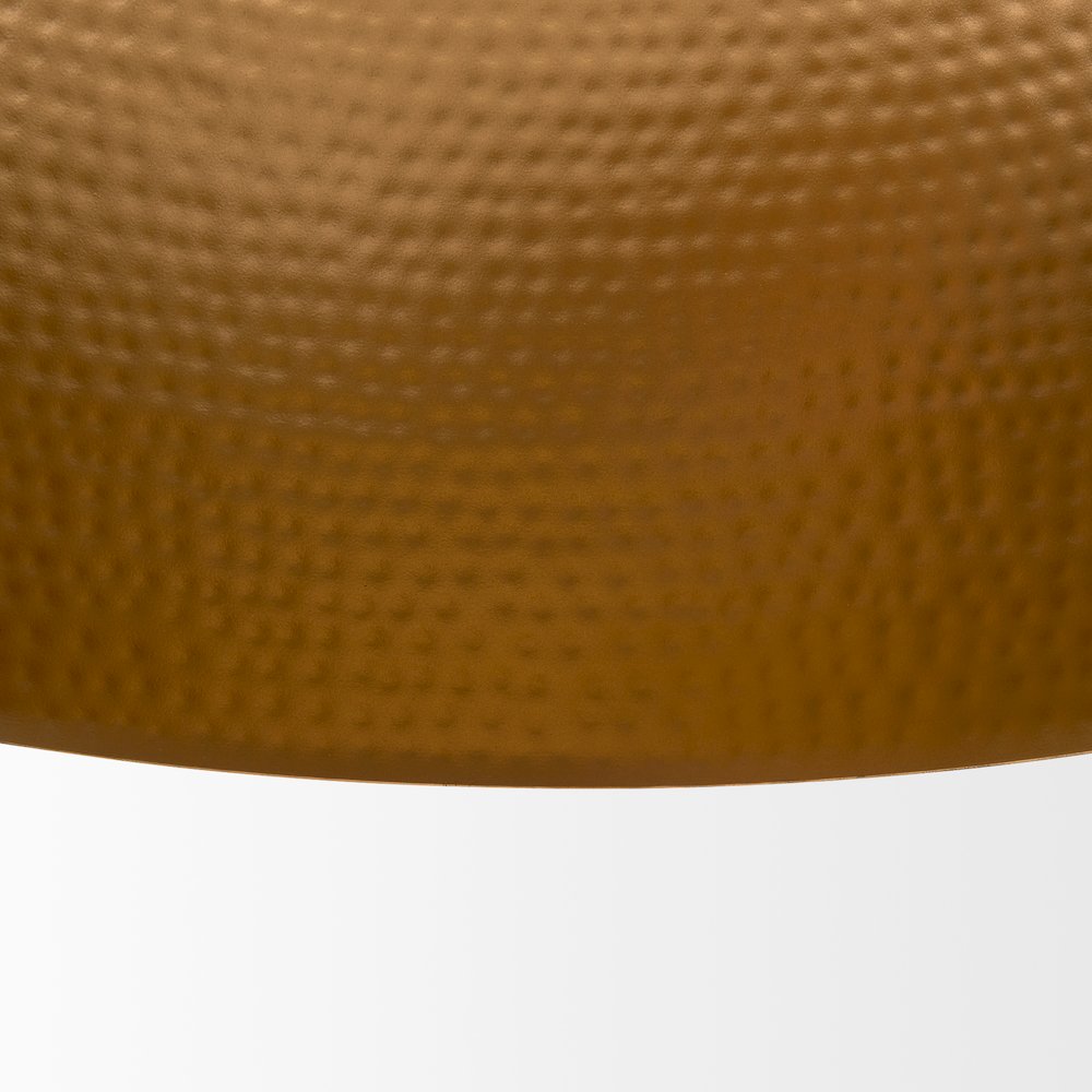 Karina 24" Round Matte Black Hammered Metal Dome Pendant Light. Picture 9