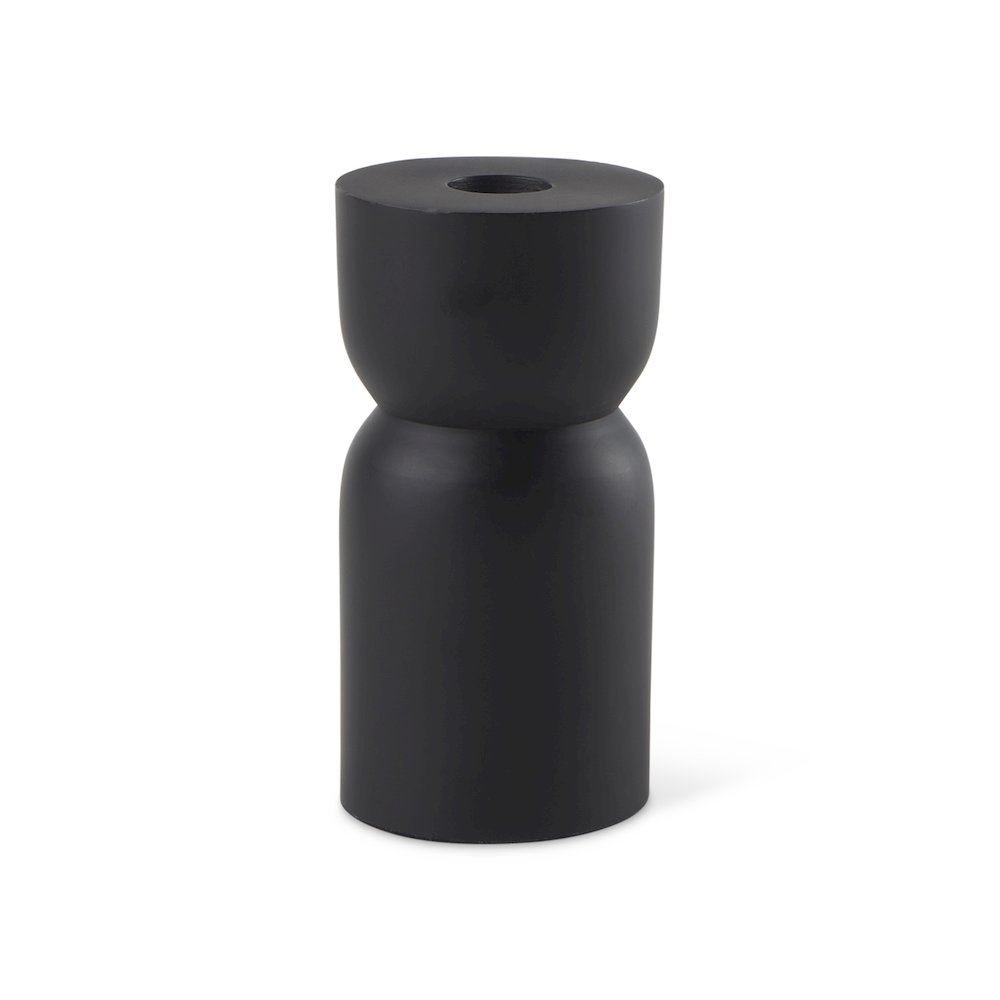Malta Small Black Metal Candle Holder. Picture 1