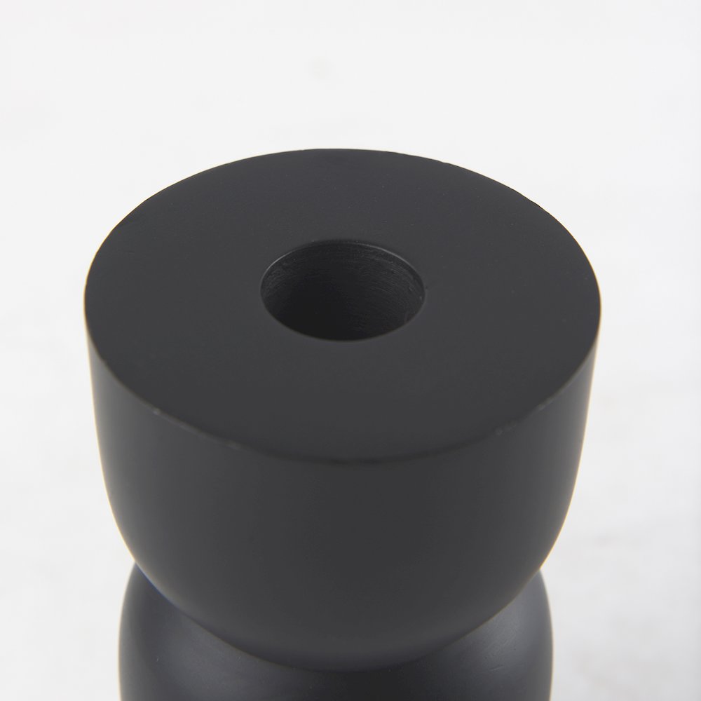 Malta Small Black Metal Candle Holder. Picture 5