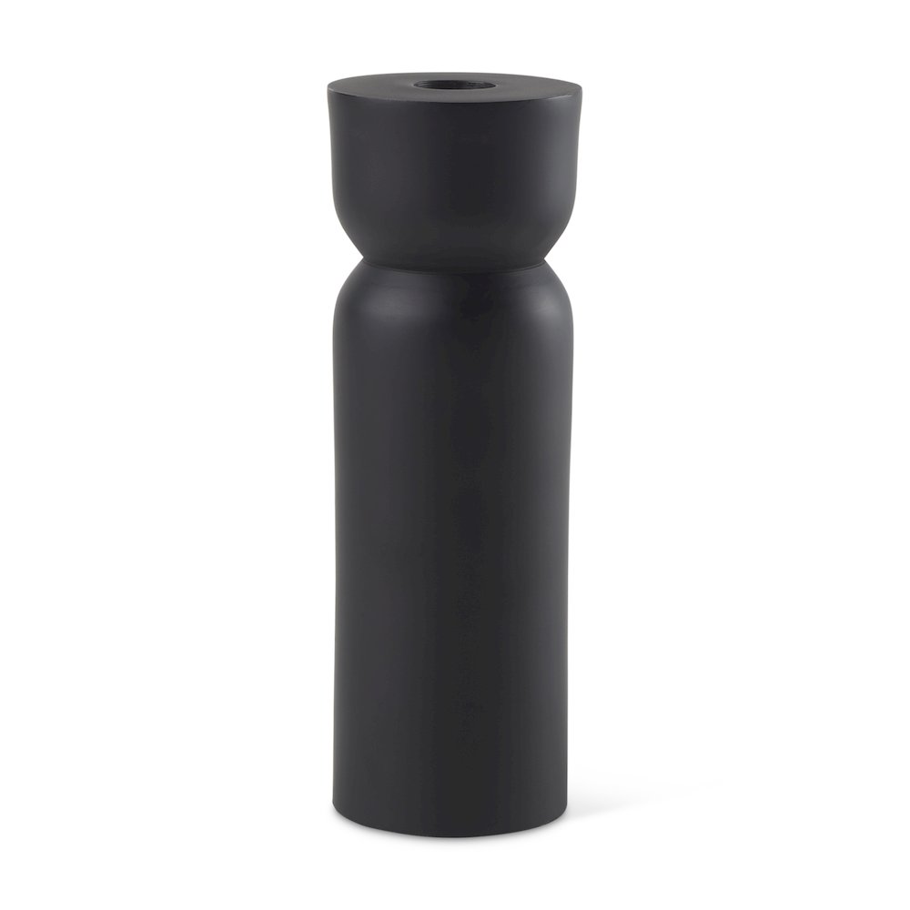 Malta Black Large Metal Candle Holder. Picture 1