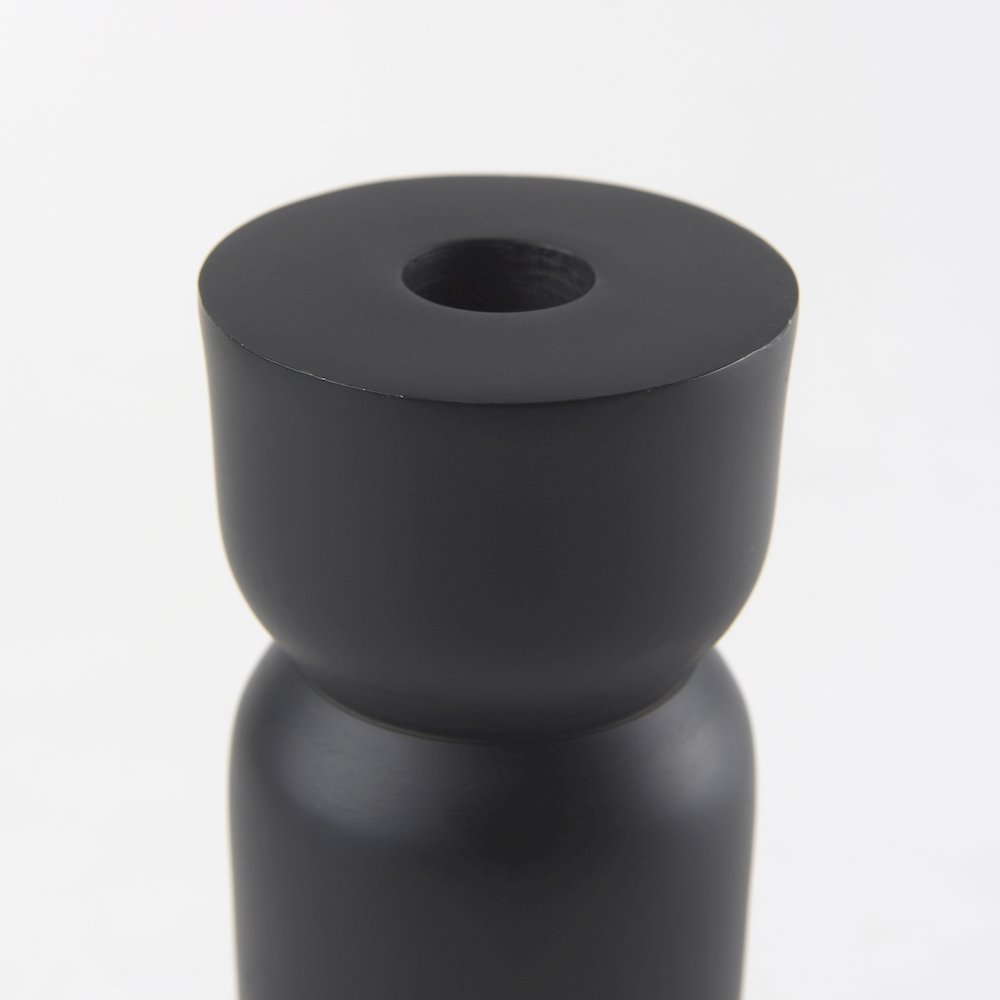 Malta Black Large Metal Candle Holder. Picture 4