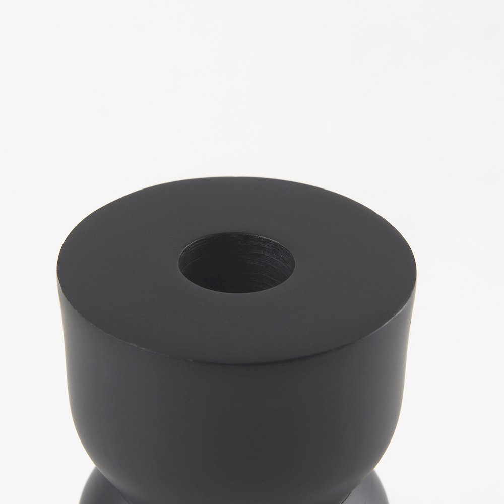 Malta Black Large Metal Candle Holder. Picture 5