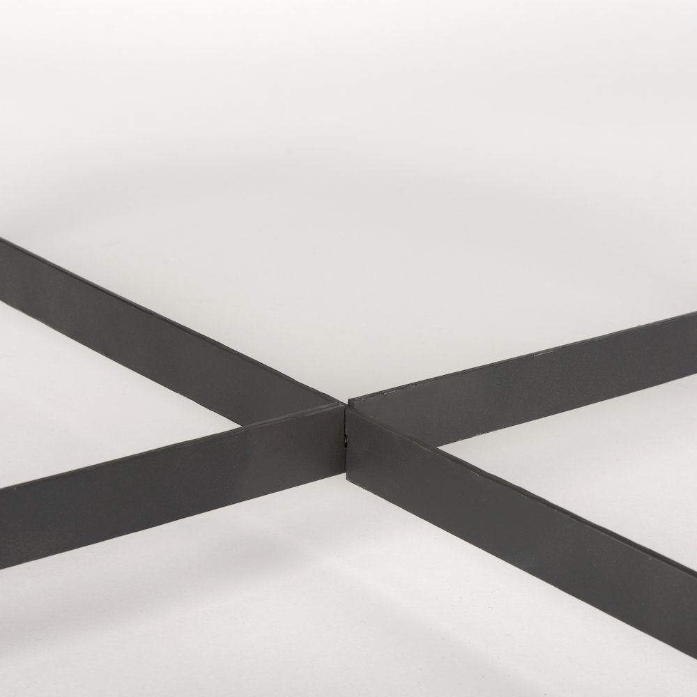 Medium Brown Woodblack Metal Large Coffee Table. Picture 10