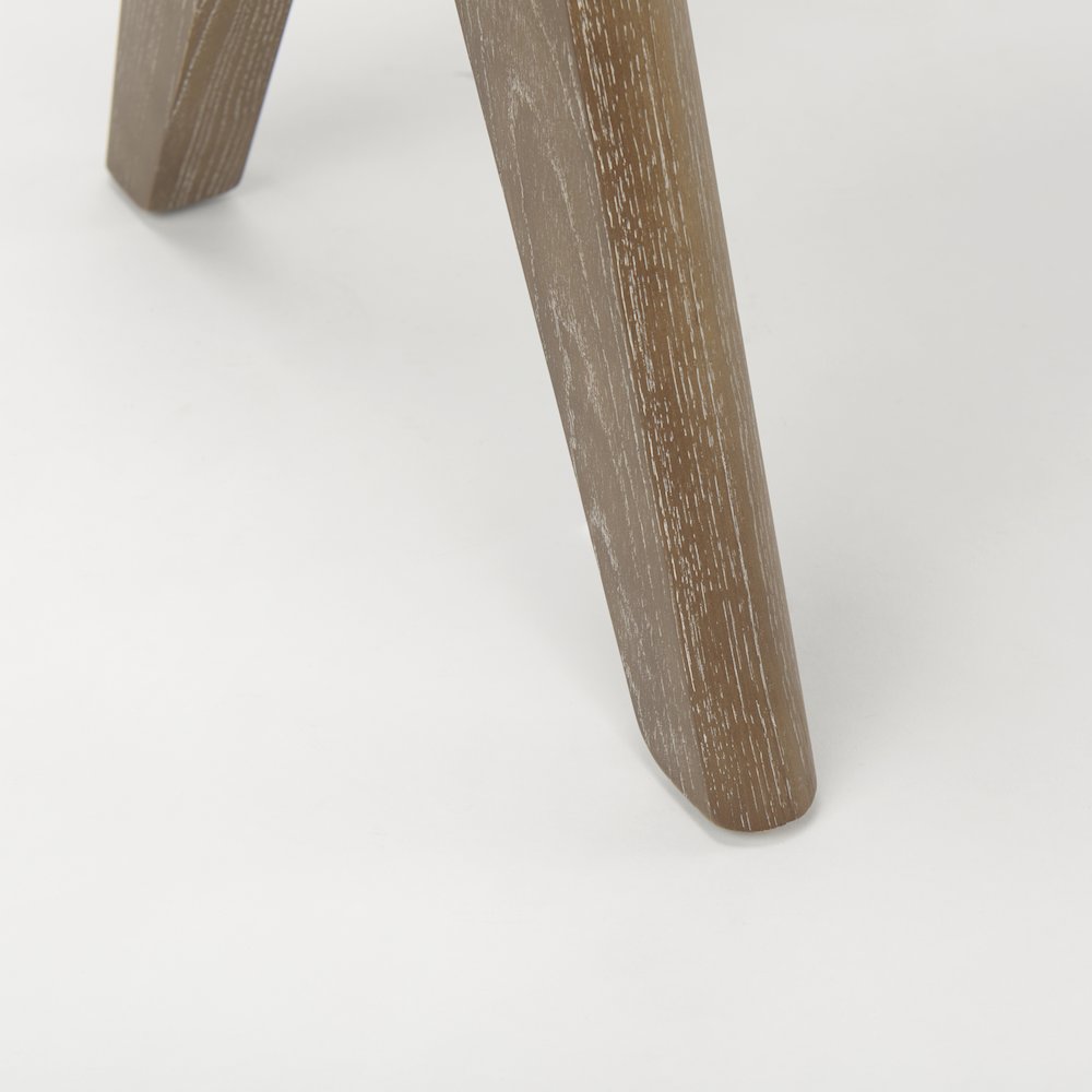 Medium Brown Wooden Stool. Picture 3